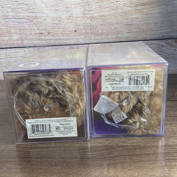 Set of 2 NSYNC Collectible 2000 Limited Edition RARE Bear Justin Timberlake - Picture 7 of 8